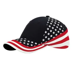 6 Panel Cotton Twill Flag Cap