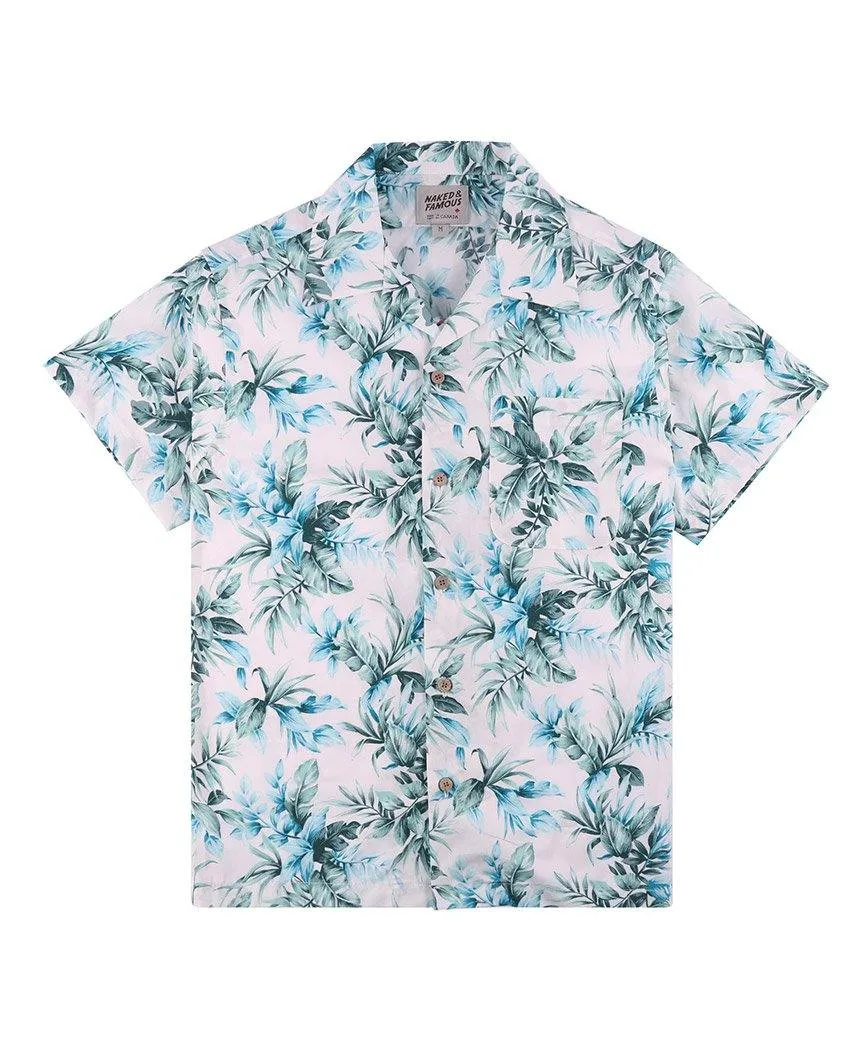 Aloha Shirt Big Tropical White