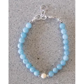 Amazonite Bead with Ivory Bracelet