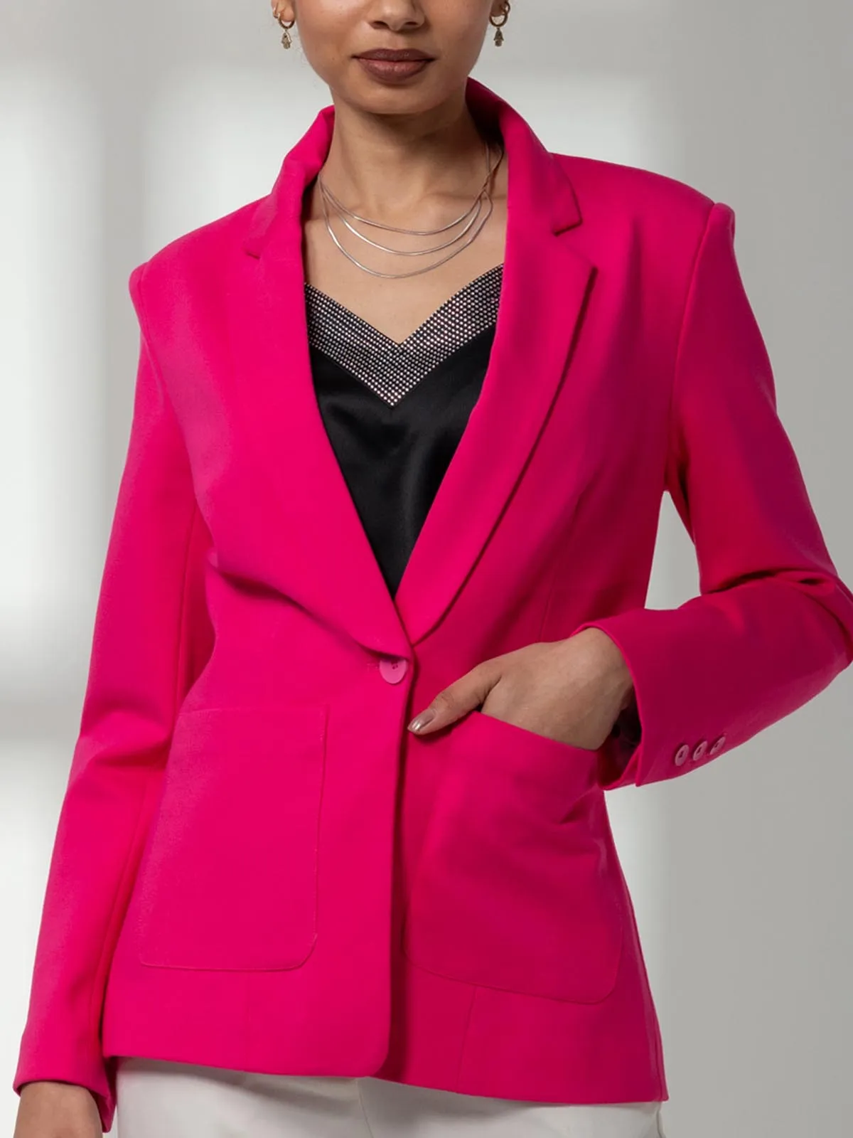 Baylin Tailored Blazer, Hot Pink