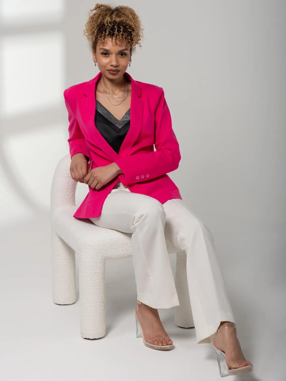 Baylin Tailored Blazer, Hot Pink