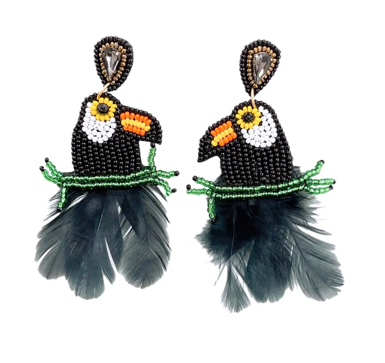 Black Beaded Tucan D43