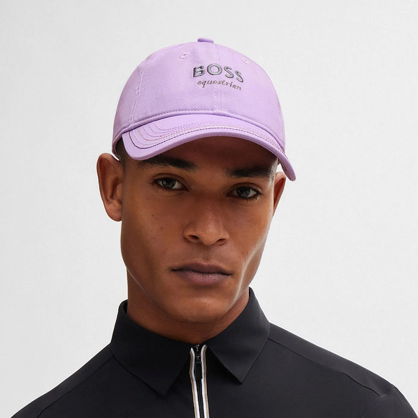 BOSS Equestrian Embroidery Cap - Chalk Violet