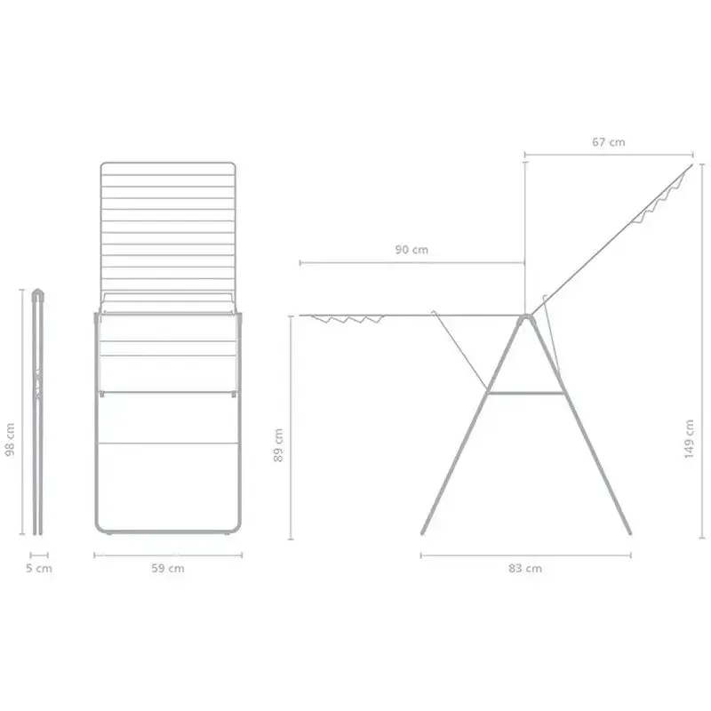 Brabantia Hangon Drying Rack Clothes Airer - 25 Meters