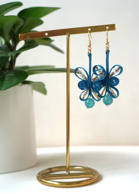 Butterfly Pankou Earrings (Teal)