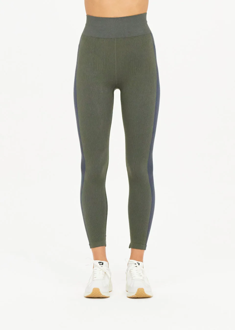 Circular Knit Midi Pant, Green