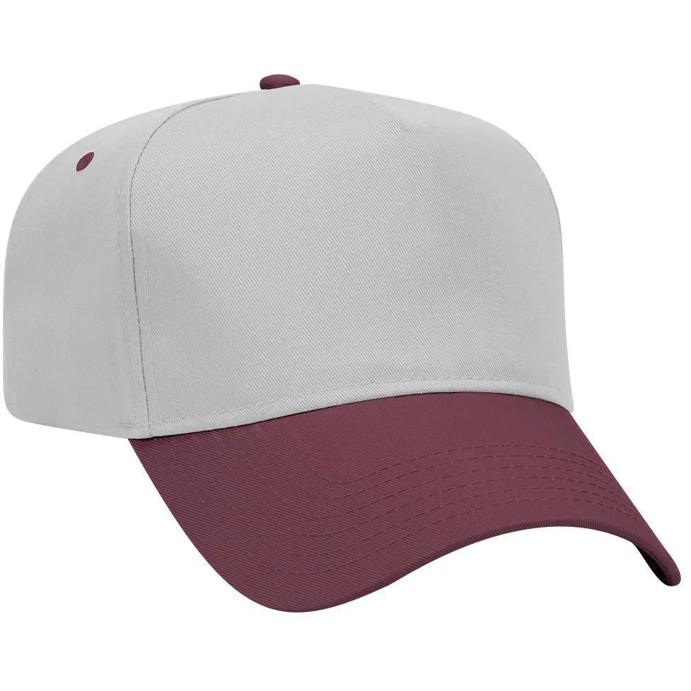 Cotton Blend Twill Five Panel Pro Style Baseball Cap