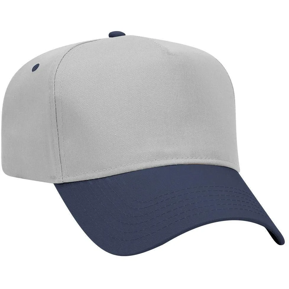 Cotton Blend Twill Five Panel Pro Style Baseball Cap