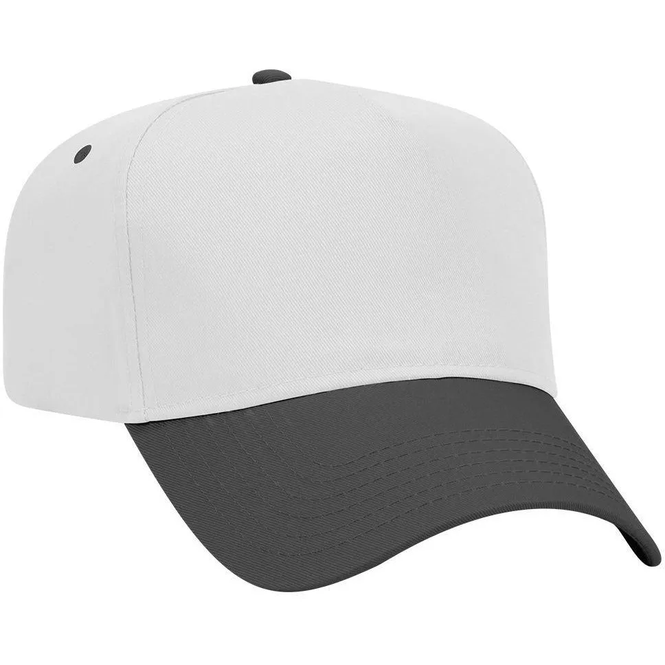 Cotton Blend Twill Five Panel Pro Style Baseball Cap