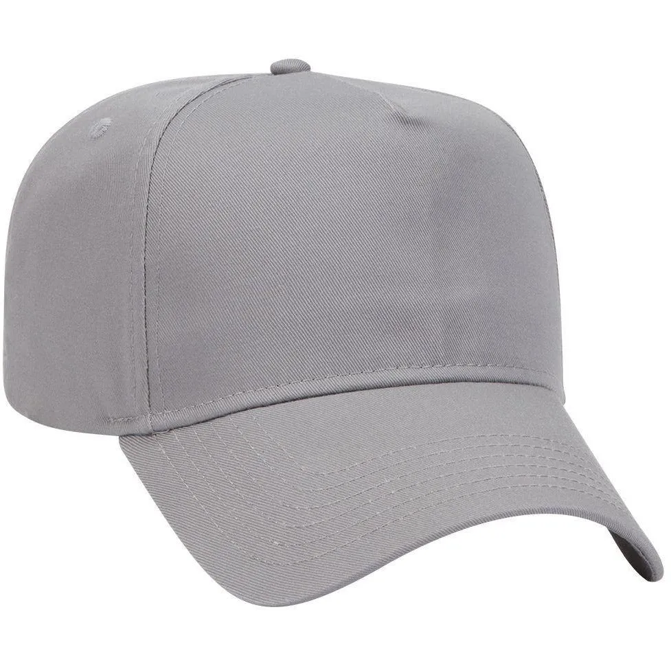 Cotton Blend Twill Five Panel Pro Style Baseball Cap