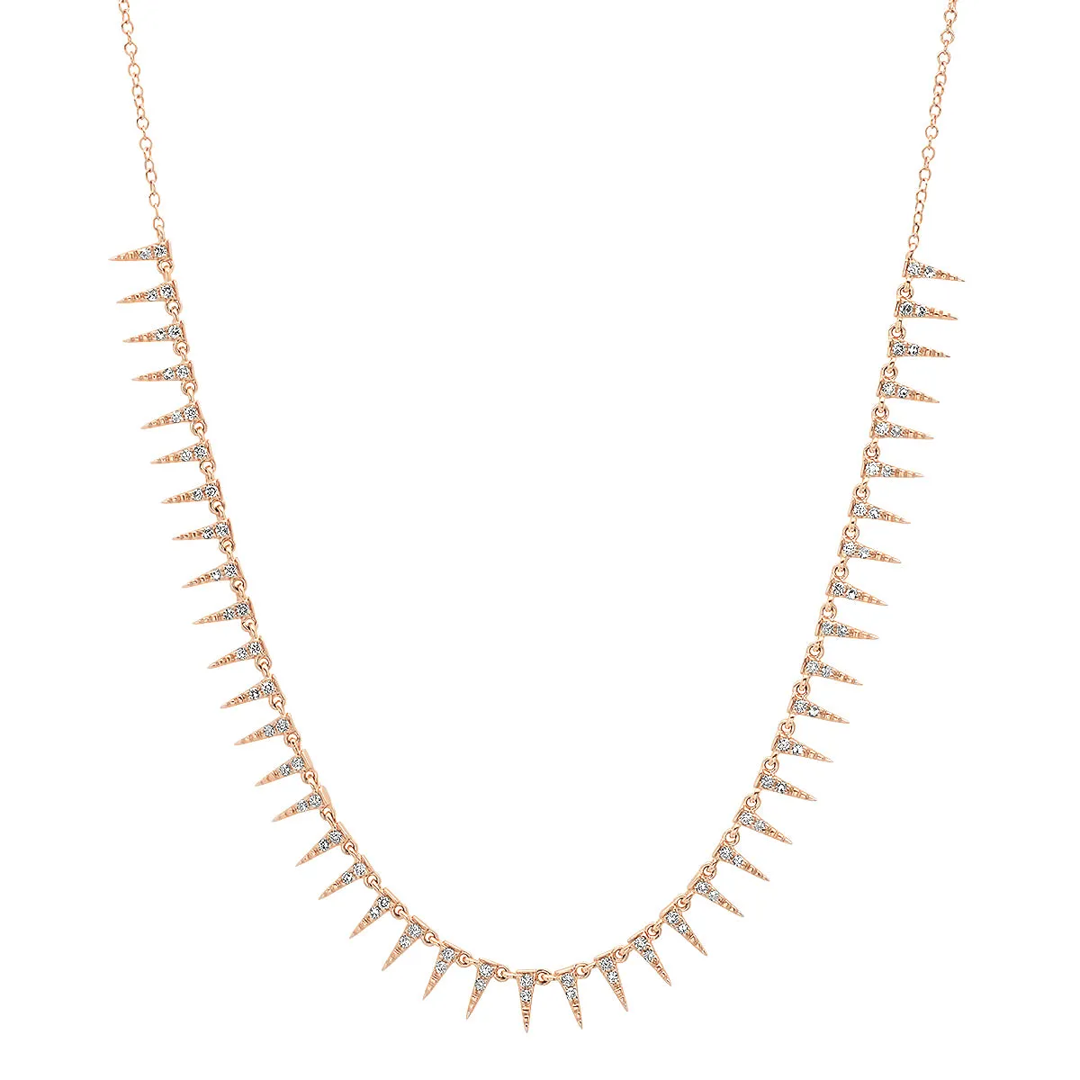 Delicate Diamond Spikes Necklace