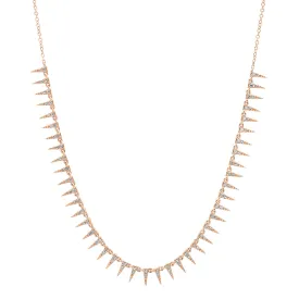 Delicate Diamond Spikes Necklace