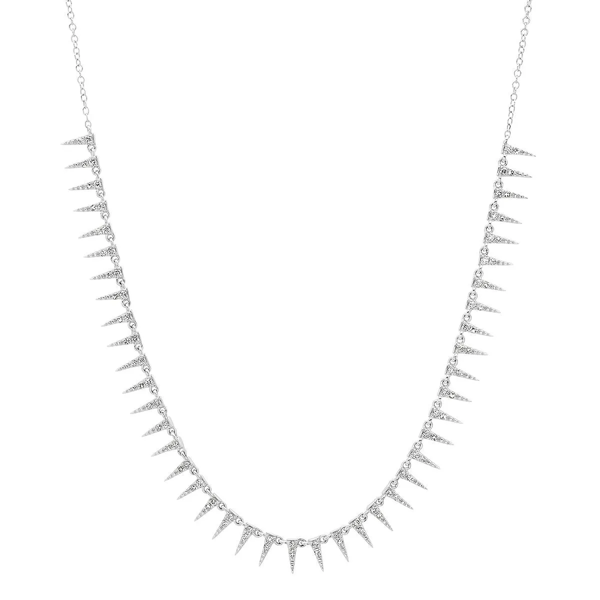 Delicate Diamond Spikes Necklace