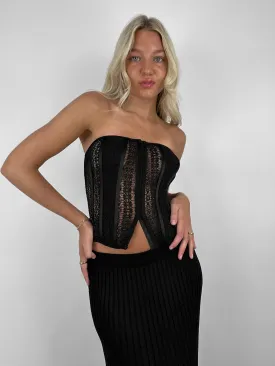 Ebony Moon Mesh Lace Corset