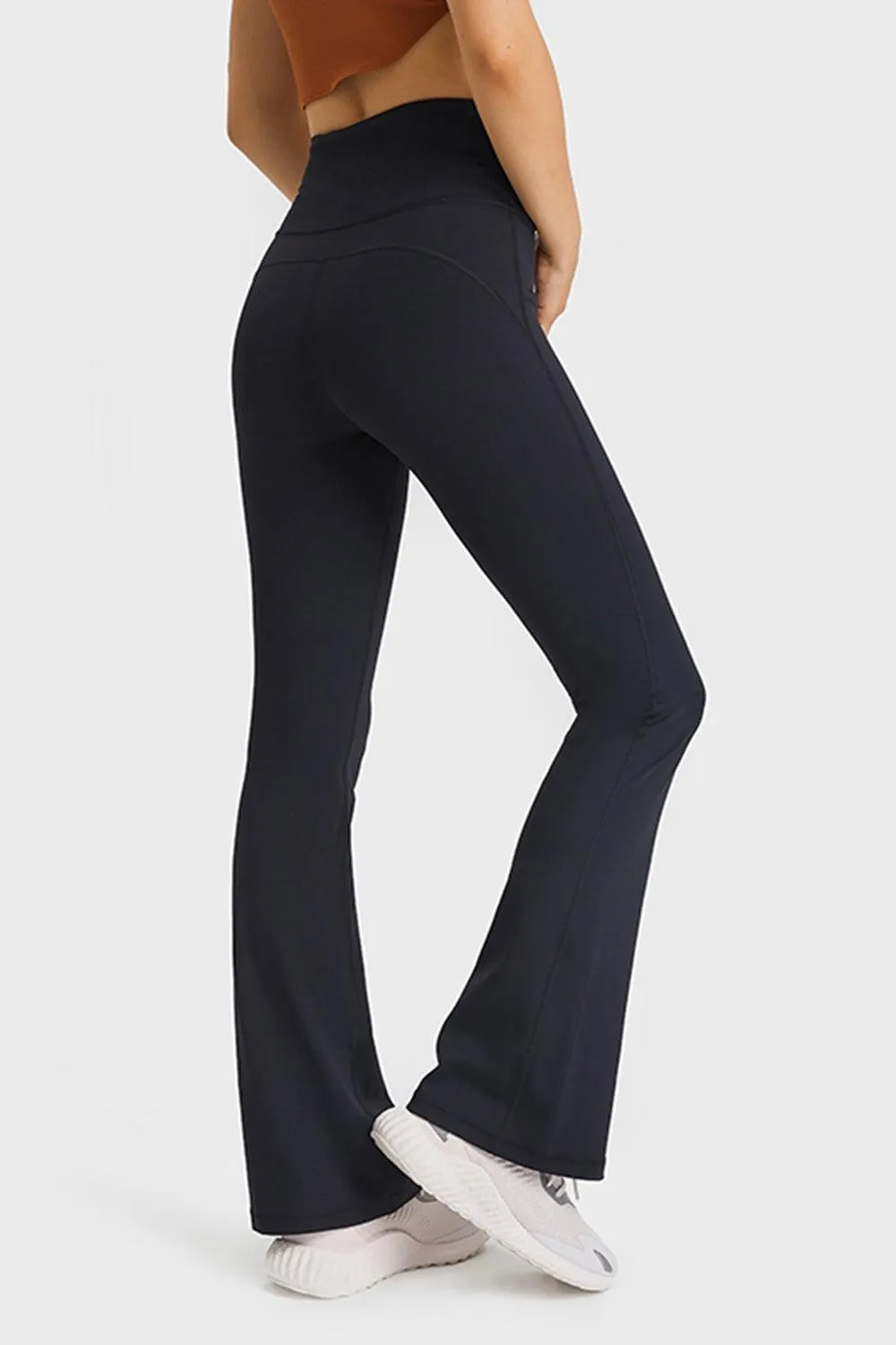 Elastic Waist Flare Yoga Pants