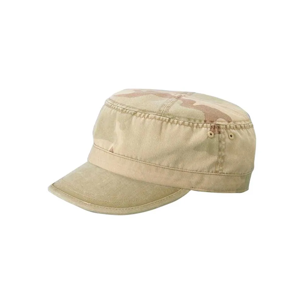 Enzyme Washed Camouflage Cap