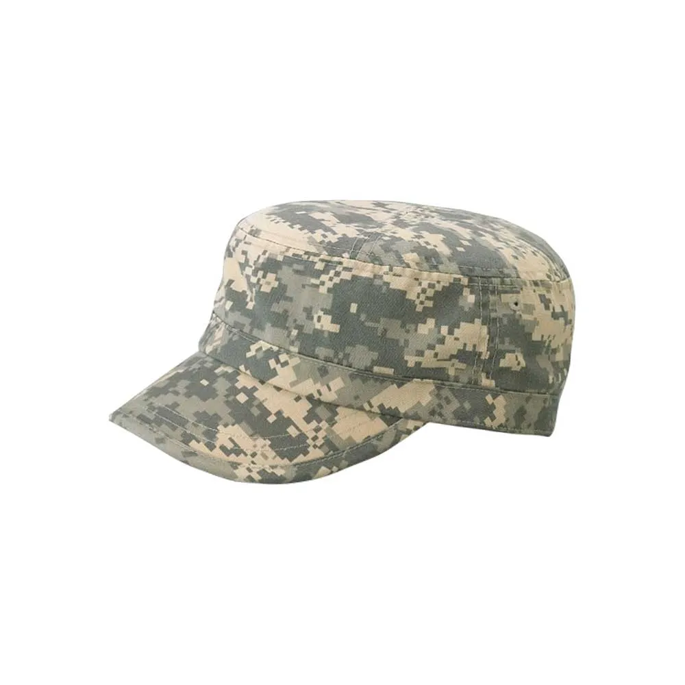 Enzyme Washed Camouflage Cap