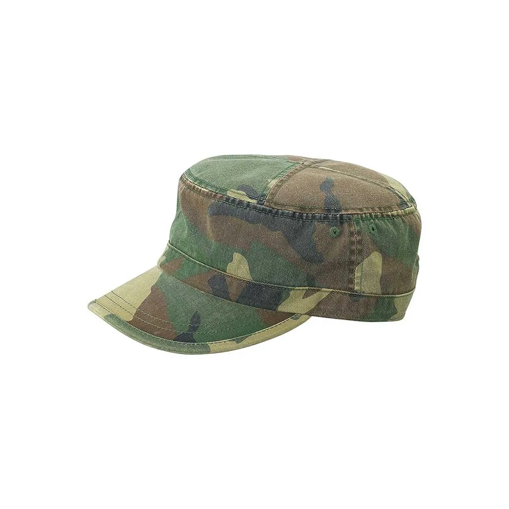 Enzyme Washed Camouflage Cap