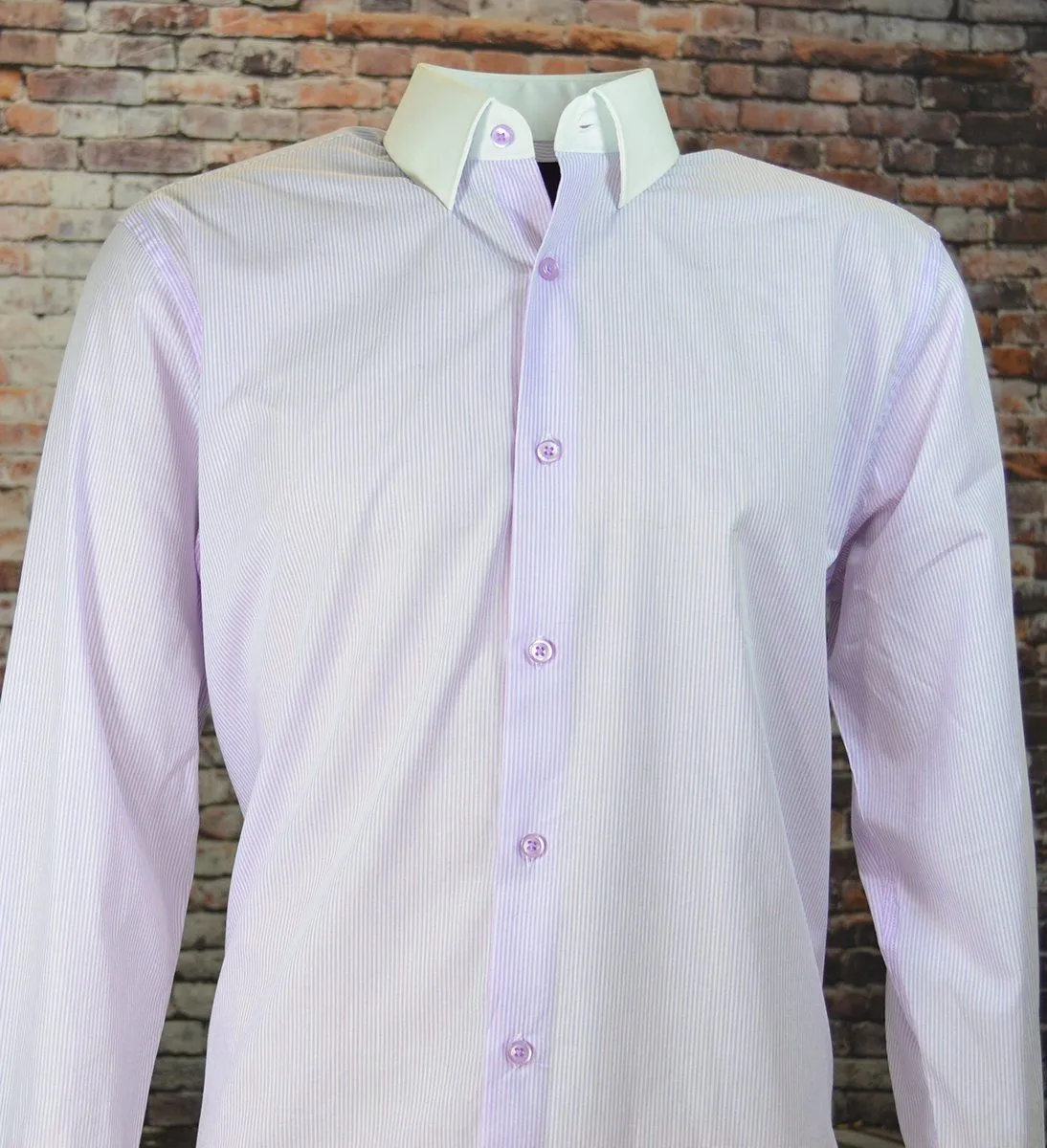 Lilac French Cuff Men's Dress Shirt by Cado