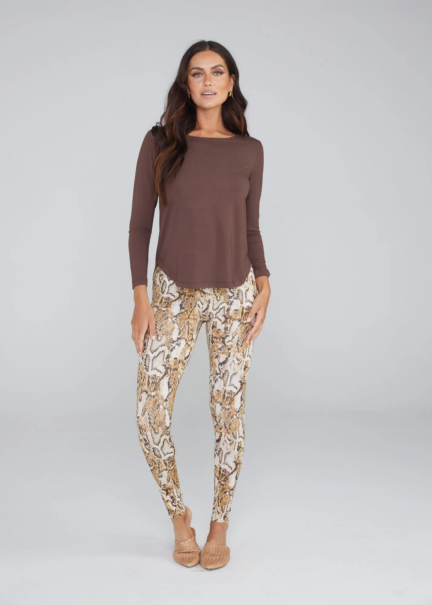 Luxe Bamboo Full-Length Legging - Snake