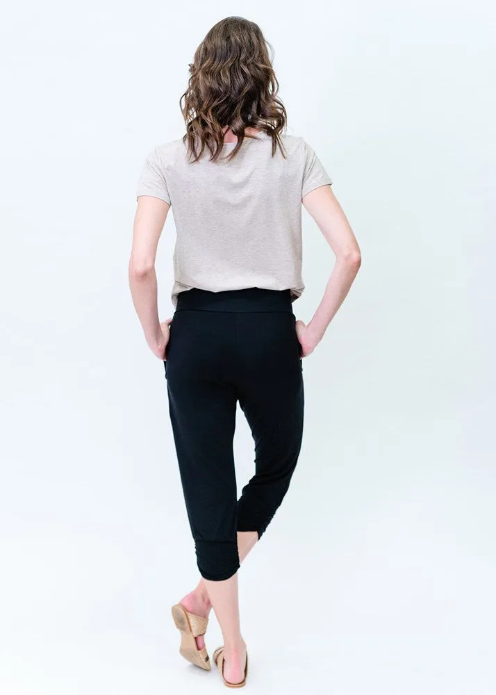 Perry Bamboo Cropped Pants - Black