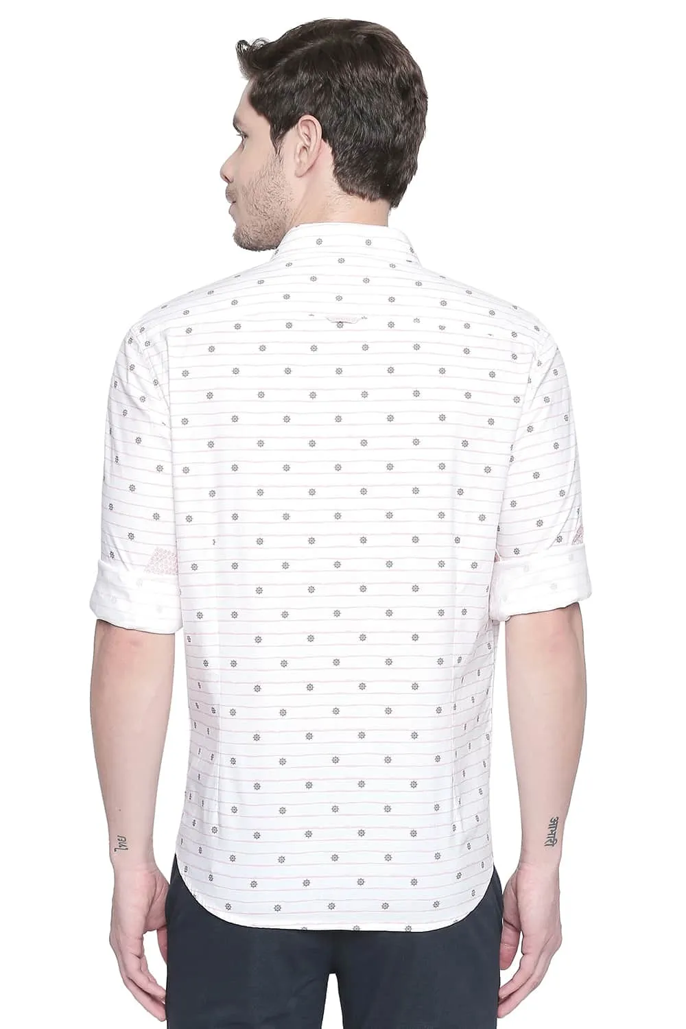 Slim Fit Cotton Modal Printed Shirt