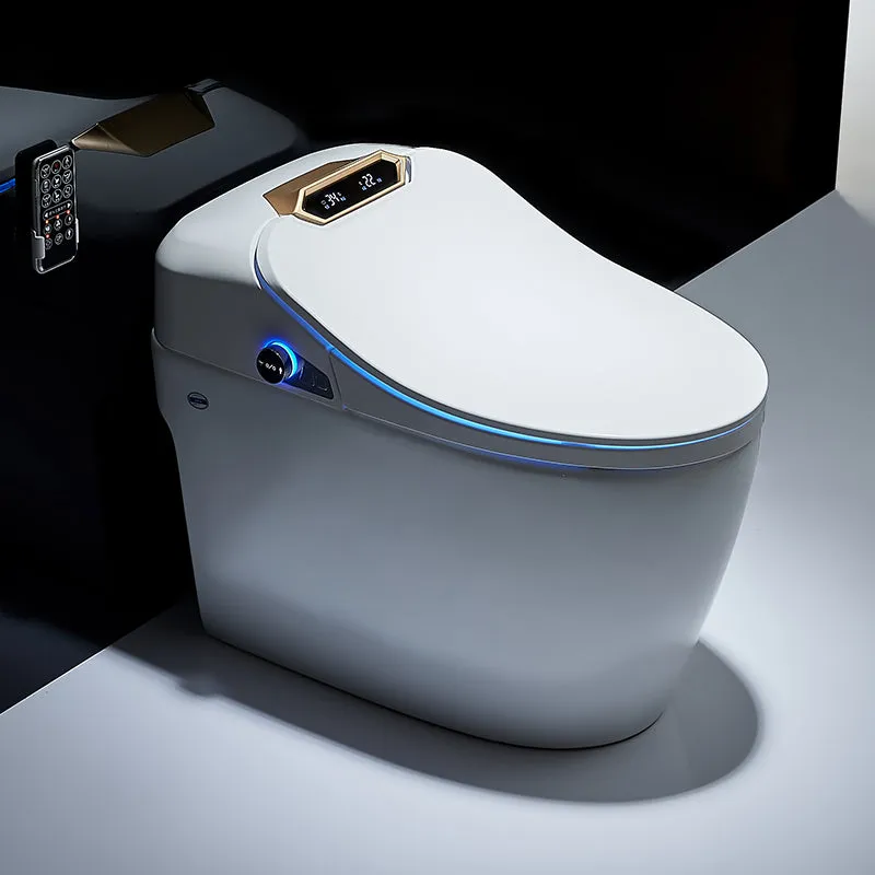 SLTQ9|Smart Toilet  White One-piece Floor Mounted Toilet with Digital Display & Remote Control