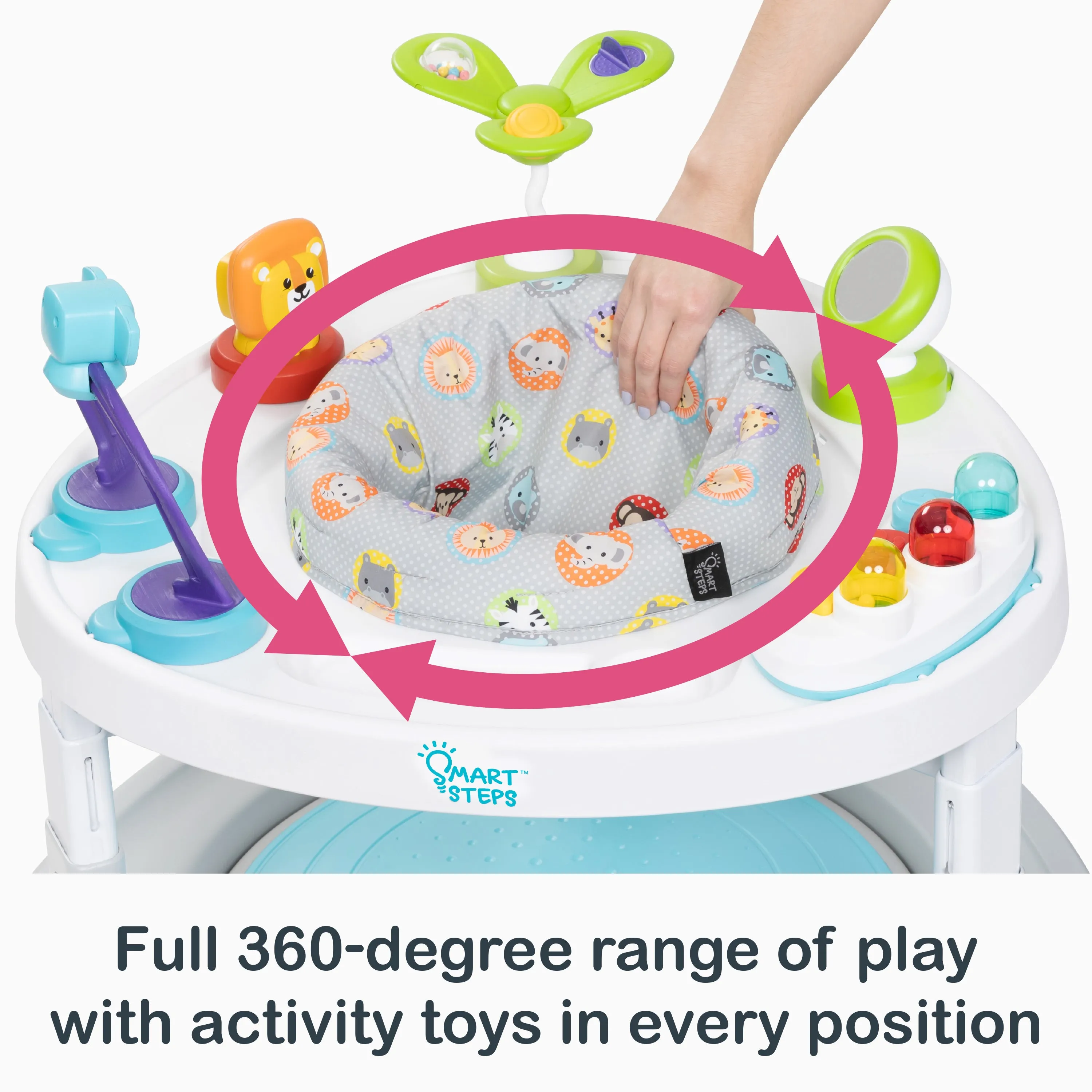 Smart Steps® Bounce N' Glide 3-in-1 Activity Center Walker with STEM Learning Toys - Safari Toss (Target Exclusive)