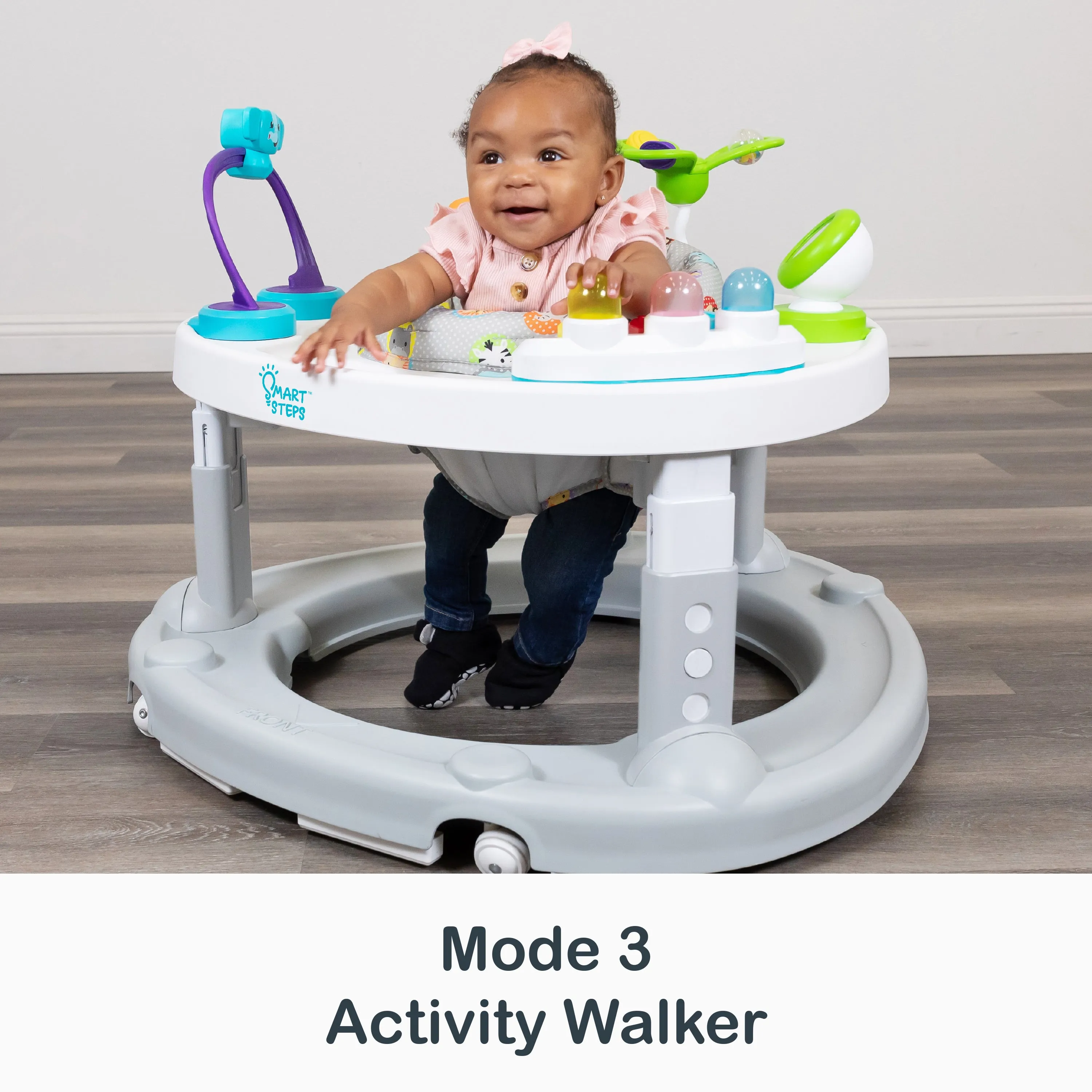 Smart Steps® Bounce N' Glide 3-in-1 Activity Center Walker with STEM Learning Toys - Safari Toss (Target Exclusive)