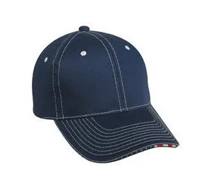 Structured Cotton Hat USA Flag Sandwich