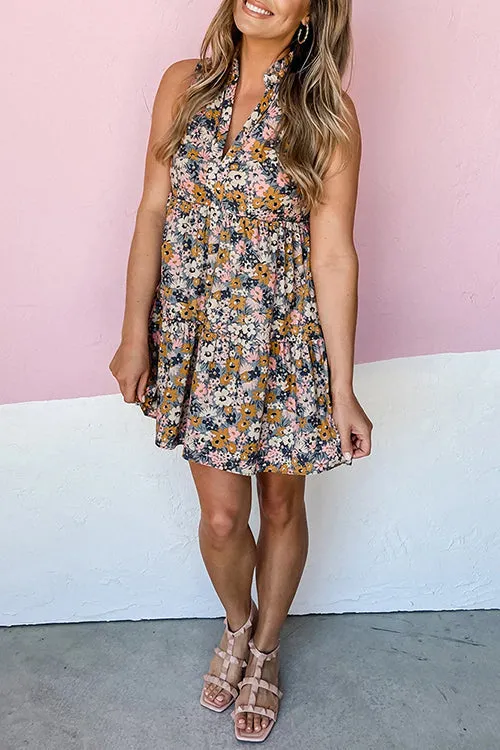 Sweet Escape Sleeveless Floral Mini Dress