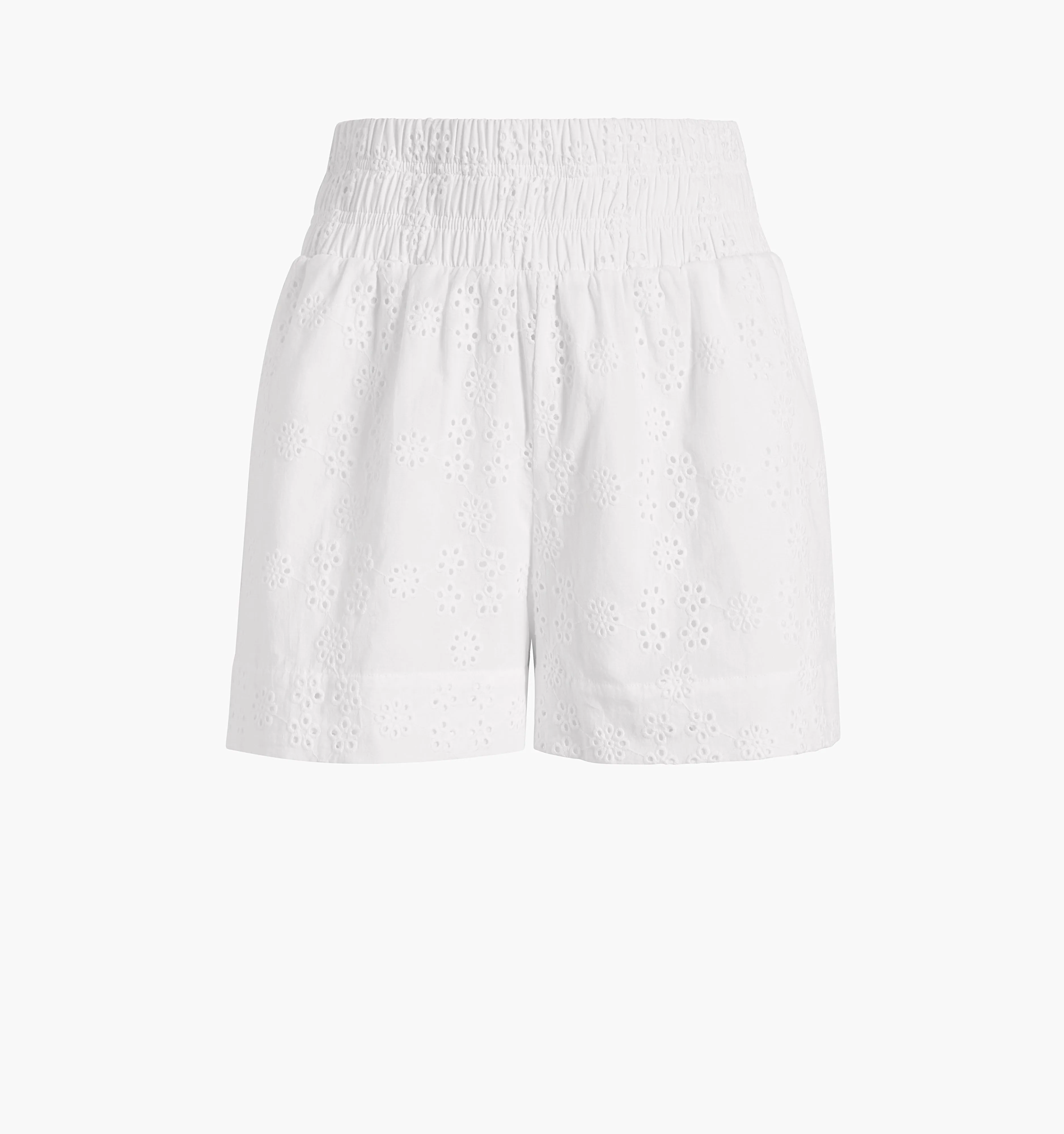 The Eyelet Livie Nap Shorts - White Eyelet