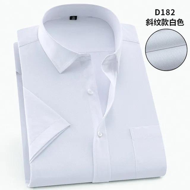 Twill Formal Men's White Shirt Business Male Social Shirts