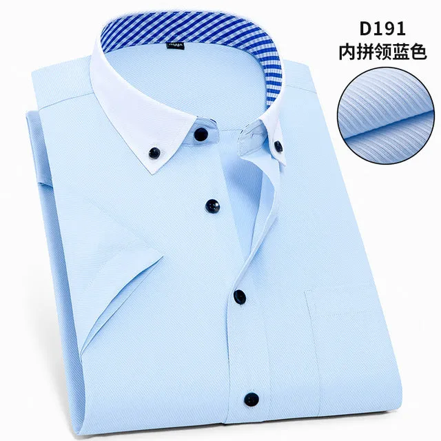 Twill Formal Men's White Shirt Business Male Social Shirts