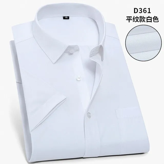 Twill Formal Men's White Shirt Business Male Social Shirts