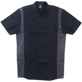 VB771BG - Men's Work Shirts Black with Grey sides