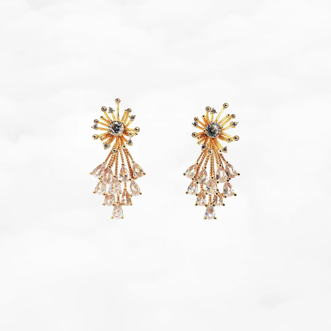 Versatile Firework Zircon Stud Earrings