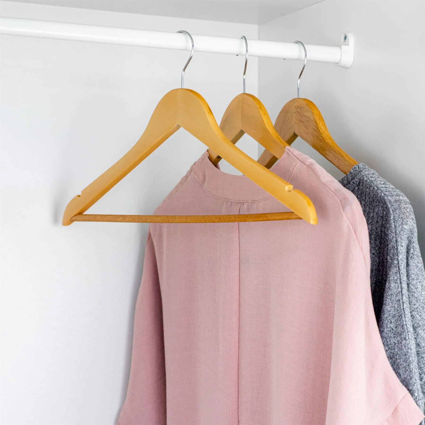 Wooden Coat Hangers - Pack of 10 - By Harbour Housewares