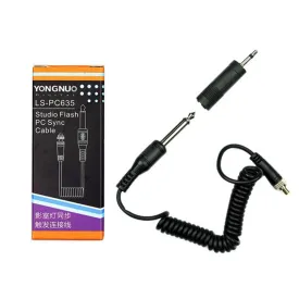 Yongnuo LS-PC635 PC Sync to 6.35mm Cable with 3.5mm Adapter